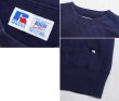 画像2:  90's【USA製】【RUSSELL】ラッセル Pro Cotton【ビンテージ】【紺】ミシガン 前V スウェット【サイズXXL】  (2)