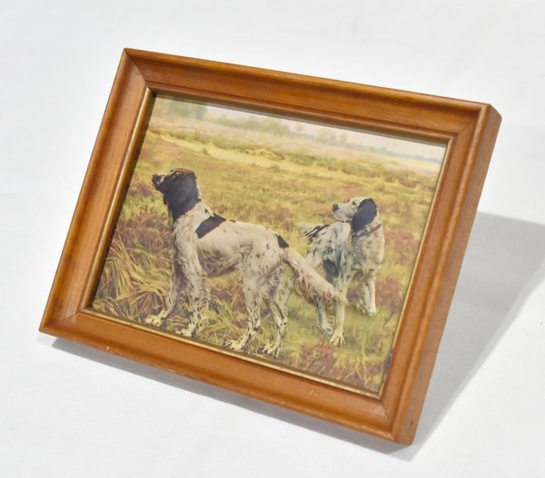 画像3: 【ビンテージ】アンティーク【２頭のイングリッシュセッター】フレーム付き【絵画】【雑貨】置物  (3)