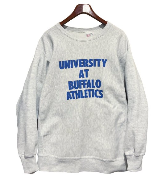 画像1: 90's【USA製】【ビンテージ】【CROSS GRAIN】【UNIVERSITY AT BUFFALO ATHLETIC】カレッジロゴ【グレー】【スウェット】【サイズXXL】  (1)