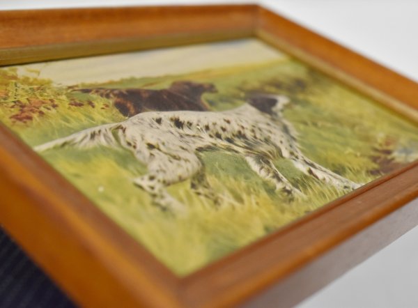画像5: 【ビンテージ】アンティーク【イングリッシュセッター×アイリッシュセッター】フレーム付き【絵画】【雑貨】置物  (5)