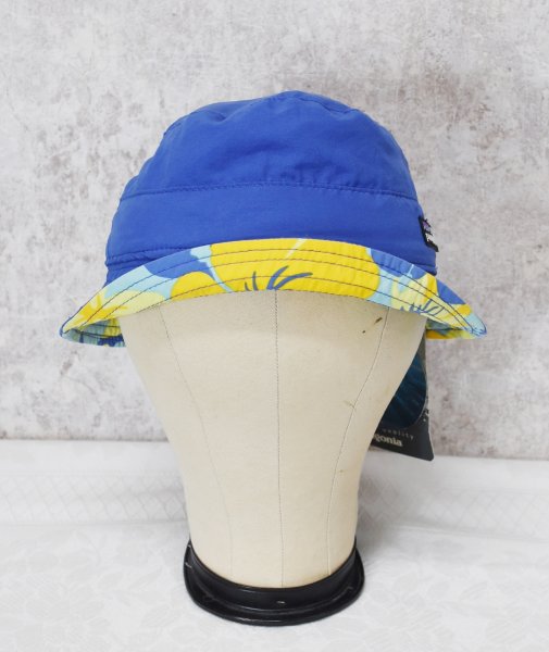 画像6: 未使用【ビンテージ】patagonia【パタゴニア】【青×花柄】【サンハット】帽子【バケットハット】【KIDS S】  (6)