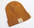 画像1: 【ビンテージ】【carhartt】【カーハート】【ブラウン】【ロゴ】 【ニットキャップ】ビーニー 【ニット帽】   (1)