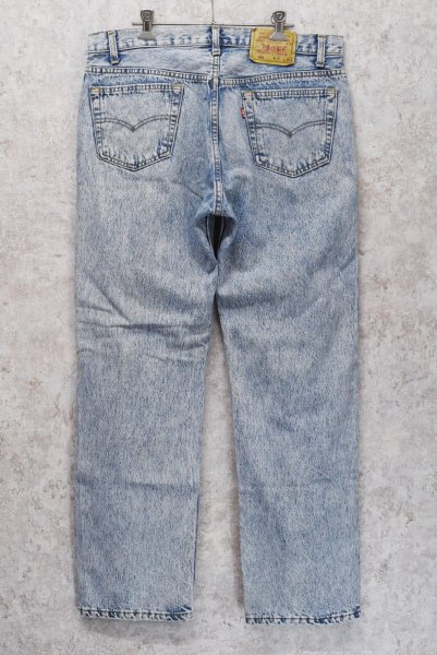画像4: 90's【ビンテージ】【USA製】【LEVI'S】【リーバイス】【501】ケミカルウォッシュ【デニムパンツ】【36×30】  (4)