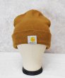 画像4: 【ビンテージ】【carhartt】【カーハート】【ブラウン】【ロゴ】 【ニットキャップ】ビーニー 【ニット帽】   (4)
