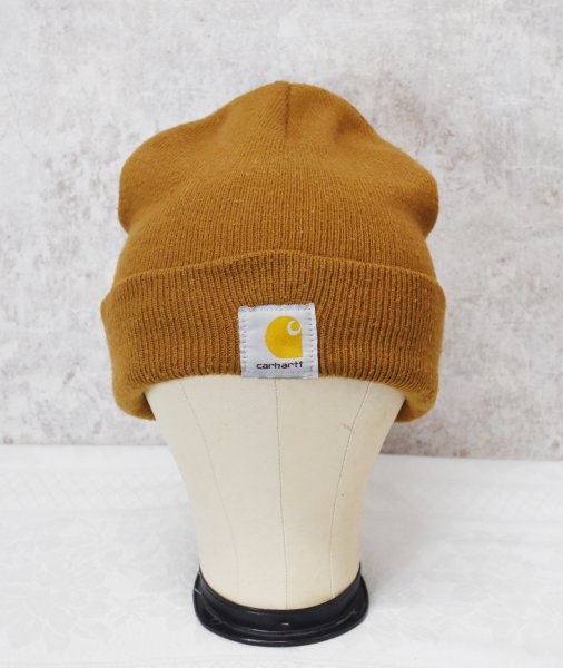 画像4: 【ビンテージ】【carhartt】【カーハート】【ブラウン】【ロゴ】 【ニットキャップ】ビーニー 【ニット帽】   (4)