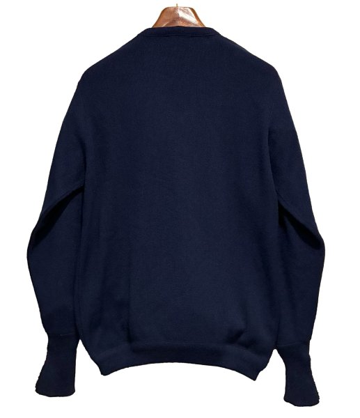画像3: 〜80’ｓビンテージ【JCPenney】JCペニー The Fox Sweater【紺】無地【Vネック】アクリルセーター【サイズＬ】  (3)