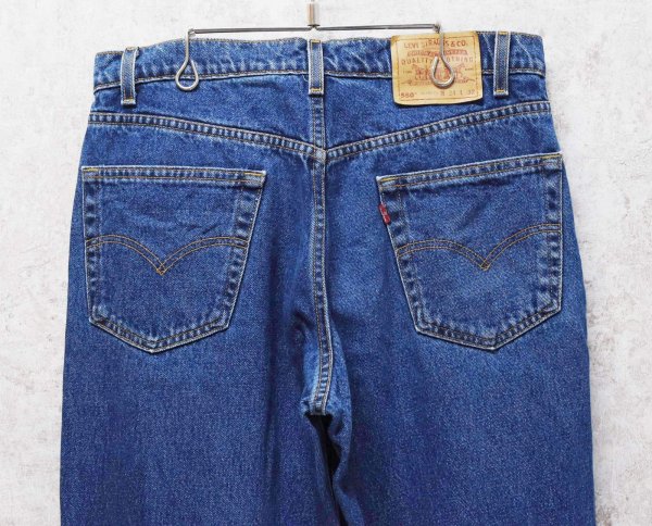 画像4: 90's【メキシコ製】ビンテージ【LEVI'S】【リーバイス550】５５０【デニムパンツ】【ブルーデニム】【34ｘ32】  (4)