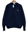 画像1: 〜80’ｓビンテージ【JCPenney】JCペニー The Fox Sweater【紺】無地【Vネック】アクリルセーター【サイズＬ】  (1)