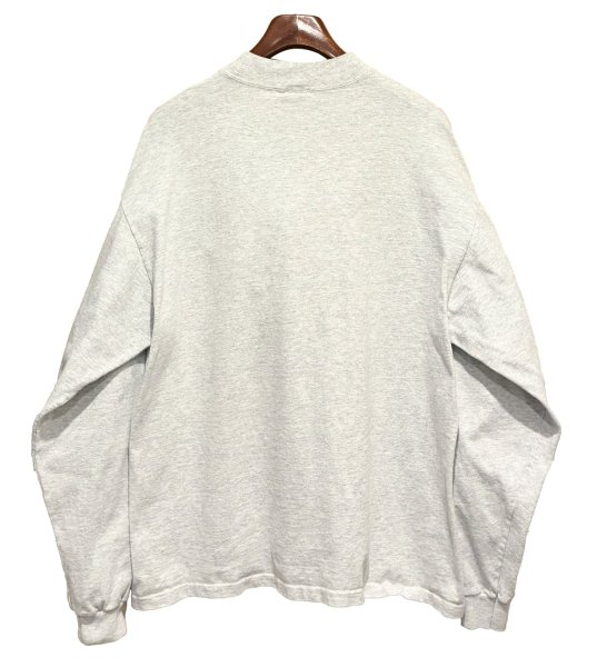 画像3: USA製【MV Sport】エムブイスポーツ ビンテージ【HOOD COLLEGE】フッドカレッジ【グレー】【モックネックロンT】【サイズXL】  (3)