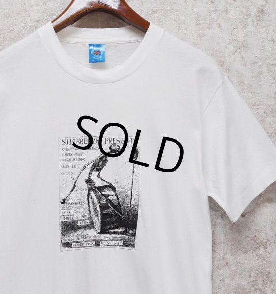 画像1: 90's~【USA製】 ビンテージ【FRUIT OF THE LOOM 】フルーツオブザルーム【siltbreeze presents】骸骨【白】【 Tシャツ】【サイズM】  (1)