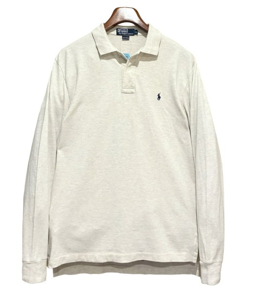 画像1: ビンテージ【ラルフローレン】 【POLO ralph lauren】【オートミール】長袖【ロングスリーブシャツ】【ポロシャツ】 【サイズS】   (1)