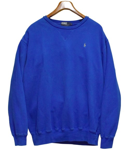 画像1: ビンテージ【ラルフローレン】POLO RALPH LAUREN【青】前V【スウェット】【サイズL】  (1)
