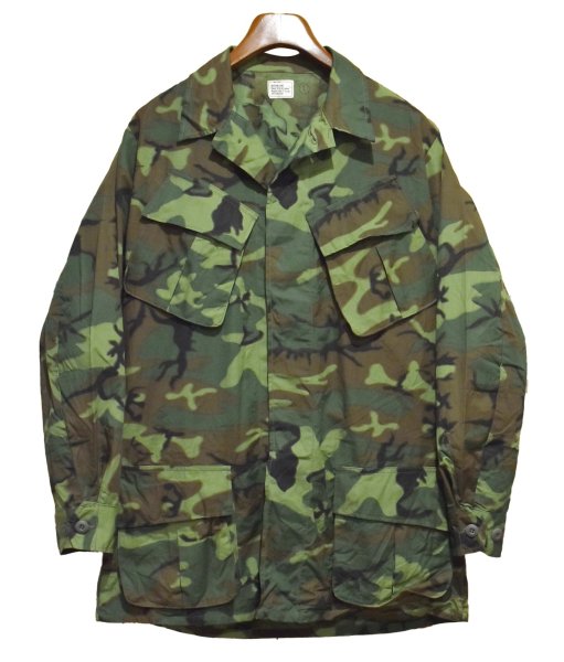 画像1: デッドストック 60's【ビンテージ】【米軍実物】【U.S.ARMY 】【ERDL】ノンリップ【ジャングルファティーグジャケット】【ファティーグシャツ】【M-LONG】  (1)