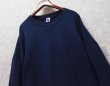 画像3: 90'ｓ【USA製】【RUSSELL】ラッセル 【ビンテージ】紺【無地】【クルーネック】前V スウェット【サイズ3X】  (3)