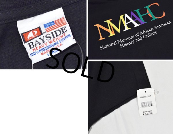 画像2: 【デッドストック】新品未使用【USA製】【ビンテージ】【BAYSIDE】ベイサイド【黒】【NMAAHC】【Tシャツ】【サイズL】  (2)