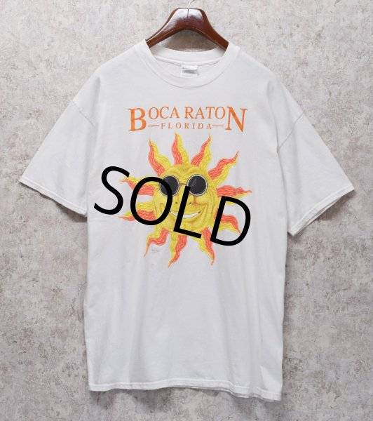 画像1: 【ビンテージ】【Hanes】ヘインズ【BOCA RATON FLORIDA】ボカ・ラトン【太陽】プリント【Tシャツ】【サイズXL】  (1)