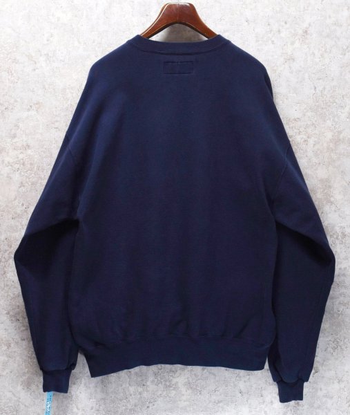画像3:  90's【USA製】【RUSSELL】ラッセル Pro Cotton【ビンテージ】【紺】ミシガン 前V スウェット【サイズXXL】  (3)