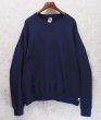 画像1: 90'ｓ【USA製】【RUSSELL】ラッセル 【ビンテージ】紺【無地】【クルーネック】前V スウェット【サイズ3X】  (1)