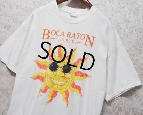 画像4: 【ビンテージ】【Hanes】ヘインズ【BOCA RATON FLORIDA】ボカ・ラトン【太陽】プリント【Tシャツ】【サイズXL】  (4)