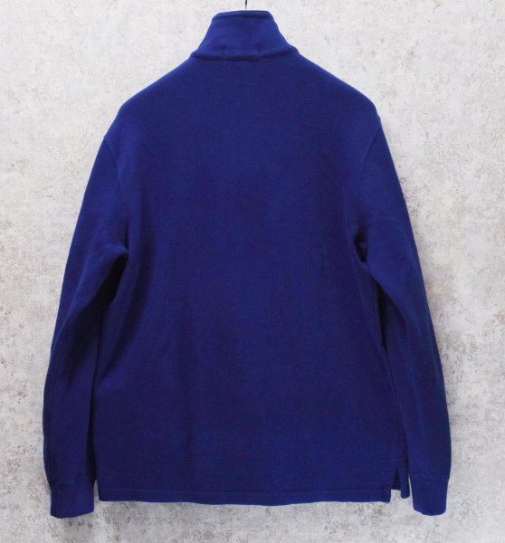 画像4: ビンテージ【ラルフローレン】POLO RALPH LAUREN【青】【無地】【ハーフジップ】【コットンセーター】【サイズM】   (4)