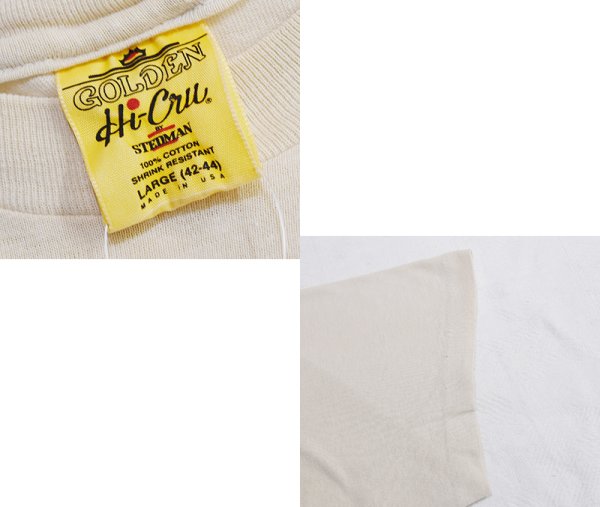 画像2: 【USA製】【ビンテージ】【Golden Hi-Cru】ゴールデン・ハイクルー【SPORT FRITID】【ライトベージュ】【Tシャツ】【サイズL】  (2)