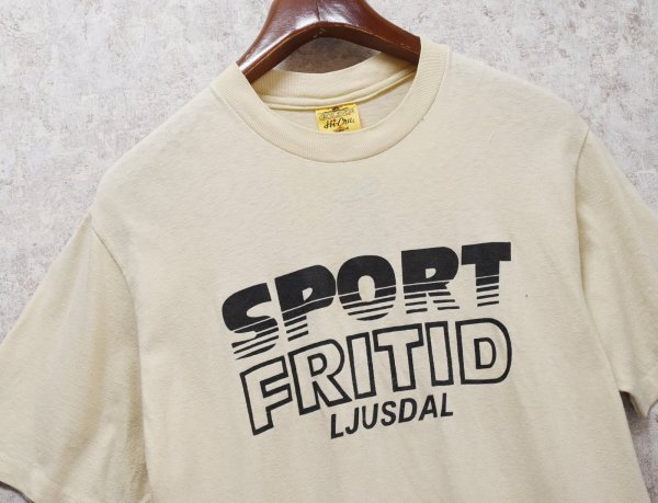 画像3: 【USA製】【ビンテージ】【Golden Hi-Cru】ゴールデン・ハイクルー【SPORT FRITID】【ライトベージュ】【Tシャツ】【サイズL】  (3)