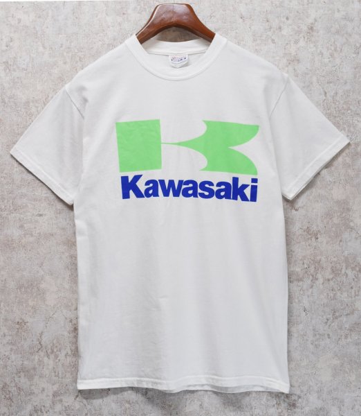 画像2: 【ビンテージ】【Hanes】ヘインズ【Kawasaki】カワサキ フライングK【白】【Tシャツ】【サイズＭ】  (2)