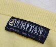 画像2: 80's USA製【ビンテージ】【PURITAN】ピューリタン クリームイエロー【無地】Vネック【アクリルセーター】サイズL  (2)