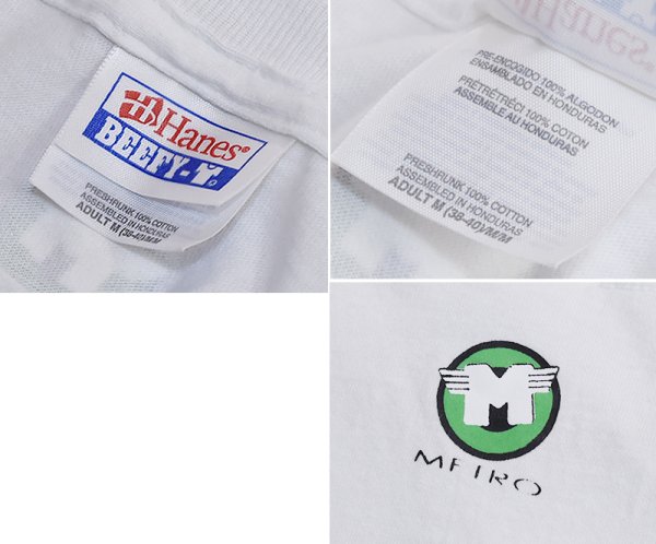 画像3: 【ビンテージ】【Hanes】ヘインズ【Kawasaki】カワサキ フライングK【白】【Tシャツ】【サイズＭ】  (3)