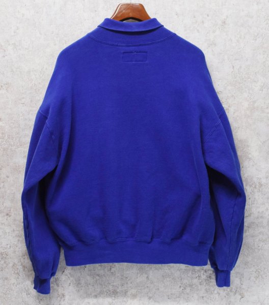 画像5: 90's【USA製】【RUSSELL】ラッセル 【ビンテージ】青【無地】前V【タートルネックスウェット】【サイズXL】  (5)