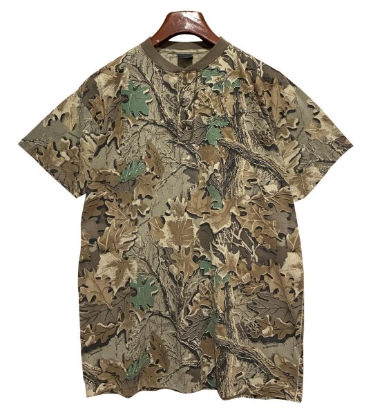 画像1: USA製 ビンテージ【ACE SPORTS WEAR】リアルツリーカモ advantage camo【カモ柄】【ヘンリーネックTシャツ】 L程度  (1)