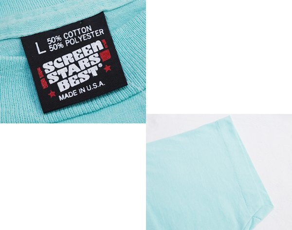 画像2: 【90's】【USA製】【ビンテージ】【Hanes】ヘインズ【バッハ】ROYAL FIREWORKS【水色】【Tシャツ】【サイズL】  (2)