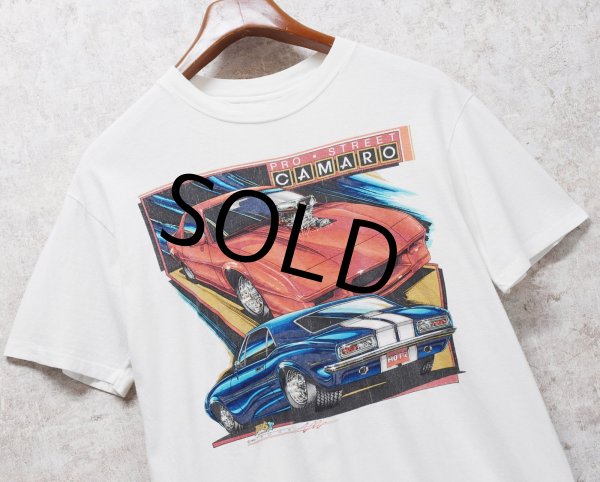 画像1: 【90's~】【USA製】【ビンテージ】【Hanes】ヘインズ【CAMARO】カマロ【白】車 イラスト【Tシャツ】【サイズL】  (1)