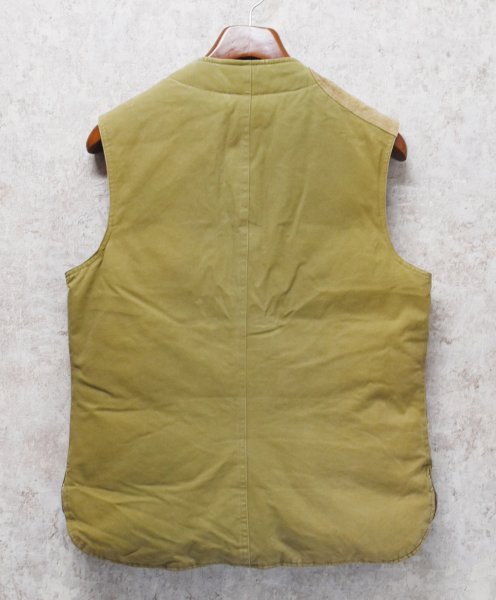 画像4: ビンテージ【Ralph Lauren】【ラルフローレン】カーキグリーン【ダウンベスト】【裏地赤チェック】ハンティングダウンベスト【サイズS】  (4)