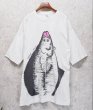 画像3: ビンテージ【BECIK】ヒラメ【白】【前後プリント付き】【Tシャツ】【サイズXL】  (3)