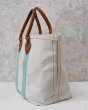 画像4: 【ビンテージ】L.L.bean【L.L.ビーン】【白×水色】【キャンバス】レザーハンドル【トートバッグ】ビーントート  (4)