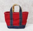 画像5: 80’s【ビンテージ】【L.L.bean】エルエルビーン【赤×紺】【キャンバス】【ミニミニトートバッグ】デラックストート【ビーントート】  (5)