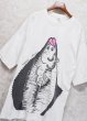 画像1: ビンテージ【BECIK】ヒラメ【白】【前後プリント付き】【Tシャツ】【サイズXL】  (1)