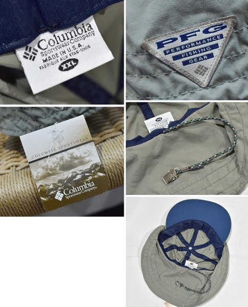 画像2: 新品未使用【USA製】【ビンテージ】【Columbia】コロンビア【flatstalker】【PFG】セージキャップ【帽子】サイズXXL  (2)