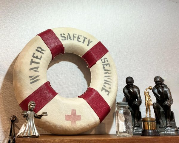 画像5: 【ビンテージ】アンティーク【WATER SAFETY SERVICE】【浮き輪】救命浮輪【装飾品】オブジェ【雑貨】置物  (5)
