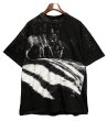 画像1: 【90's】【USA製】【ビンテージ】【Hanes】ヘインズ【オオカミ】プリント【黒ｘ白総柄】【Tシャツ】【サイズXL】  (1)