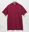 画像1: 90’s【USA製】ビンテージ【Russell】【ラッセル】【エンジ】無地【Tシャツ】【サイズL】  (1)