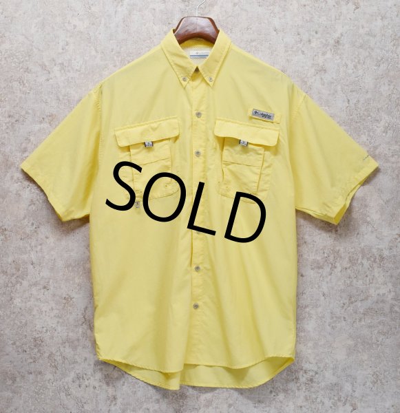 画像1: 【コロンビア】【Columbia】ビンテージ【PFG】黄色【ボタンダウン】フィッシング【半袖シャツ】【サイズM】  (1)