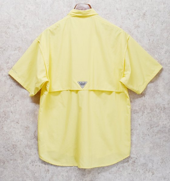 画像3: 【コロンビア】【Columbia】ビンテージ【PFG】黄色【ボタンダウン】フィッシング【半袖シャツ】【サイズM】  (3)