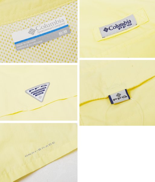 画像2: 【コロンビア】【Columbia】ビンテージ【PFG】黄色【ボタンダウン】フィッシング【半袖シャツ】【サイズM】  (2)