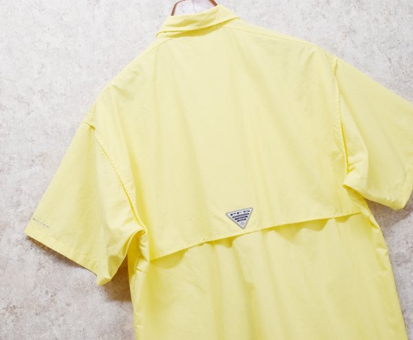 画像4: 【コロンビア】【Columbia】ビンテージ【PFG】黄色【ボタンダウン】フィッシング【半袖シャツ】【サイズM】  (4)