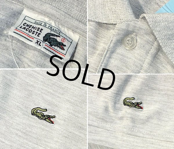 画像2: 〜90's フランス製【ラコステ】【LACOSTE】【フララコ】グレー【ポロシャツ】【サイズXL】  (2)