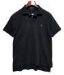 画像1: POLO ralph lauren【ラルフローレン】ビンテージ【CUSTOM FIT】【カスタムフィット】【黒】無地【ポロシャツ】【サイズS】  (1)