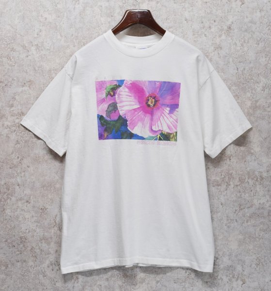 画像3: 【USA製】 ビンテージ【ALL Sports】オールスポーツ【MAUI】マウイ【白】ハイビスカス【 Tシャツ】【サイズXL】  (3)