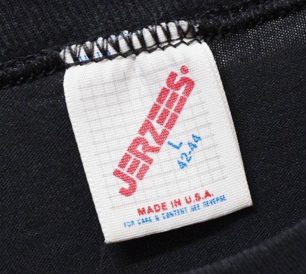 画像2: 【80's】【USA製】【ビンテージ】【JERZEES】ジャージーズ【アライグマ】プリント【黒】【Tシャツ】【サイズL】  (2)